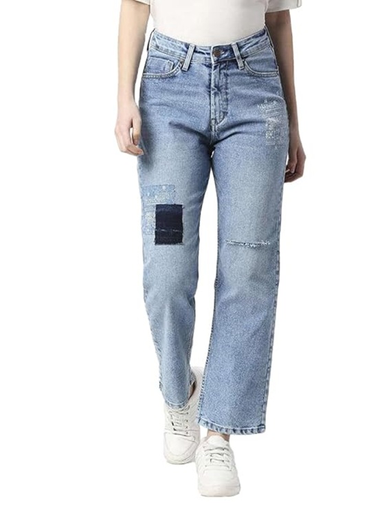 Pepe Jeans Women's Straight Fit High Rise Jeans